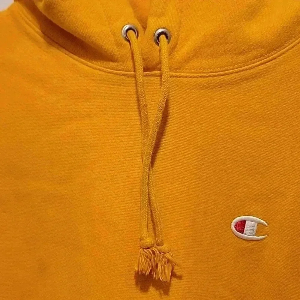Champion Reverse Weave Vintage Yellow Hoodie Size Small - Picture 8 of 9